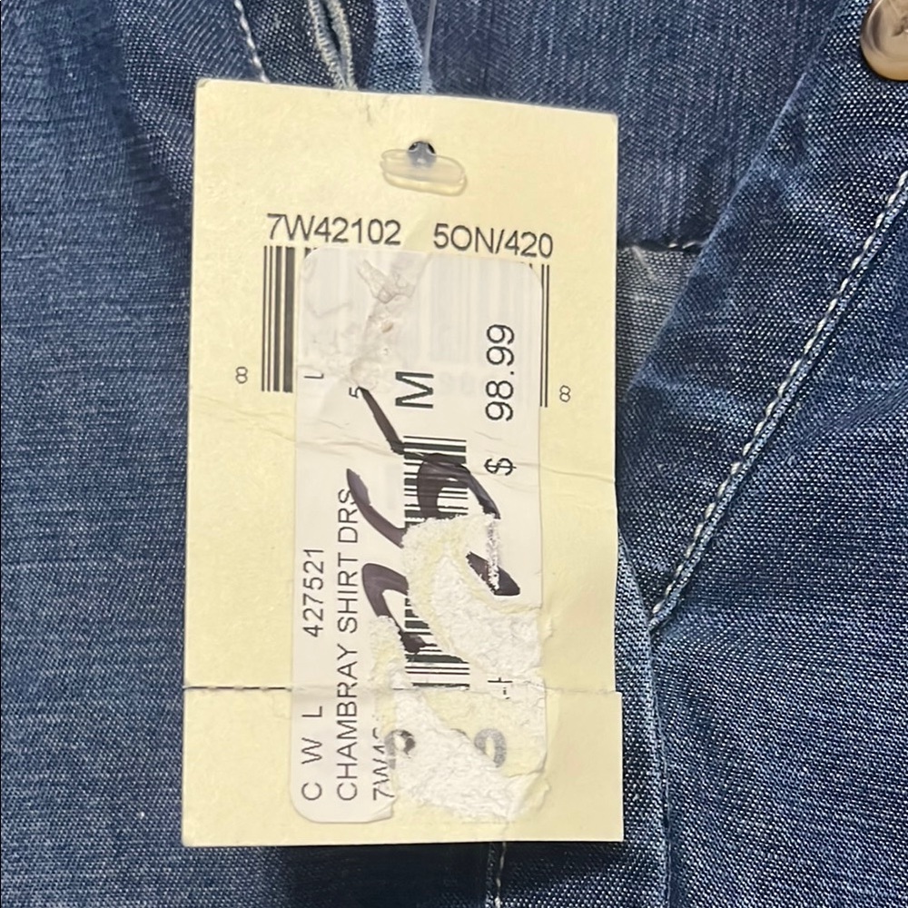 NWT Lucky Brand Blue Denim Tunic Dress - Picture 7 of 9